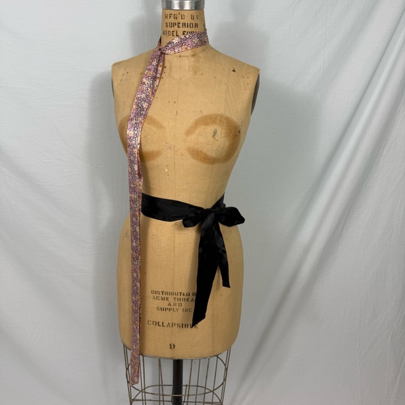 Scarf Belts Set of 4 Black, Floral, Blue, Paisley - Picture 8 of 15